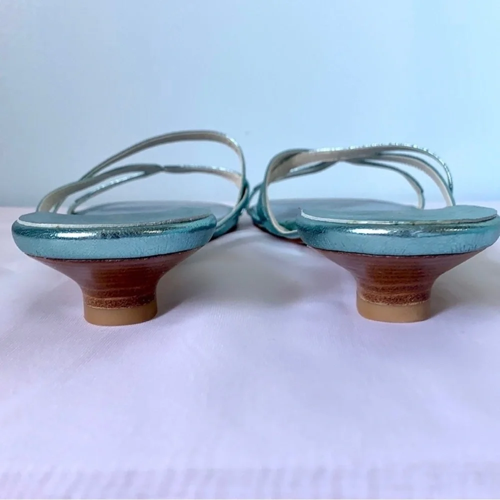 Aerosoles Slip on Sandals Teal Size 11 - Picture 4 of 8